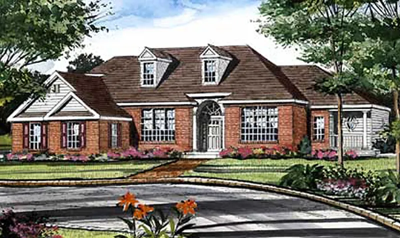 Craftsman House Plan Front Image of House - Dressell Ranch Home 016D-0065 - Search House Plans and More