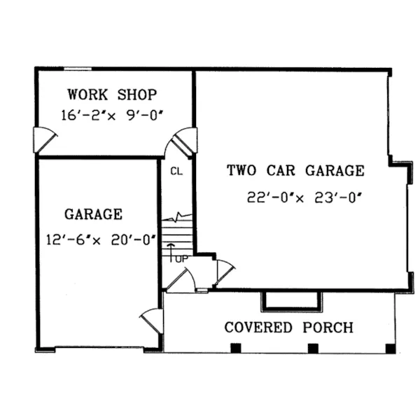 Cabin & Cottage House Plan Lower Level Floor - Elmsville Raised Rustic Home 016D-0066 - Search House Plans and More