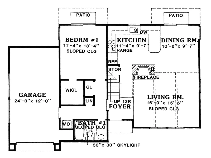 Modern House Plan First Floor - Putnam Modern Mountain Home 016D-0067 - Shop House Plans and More