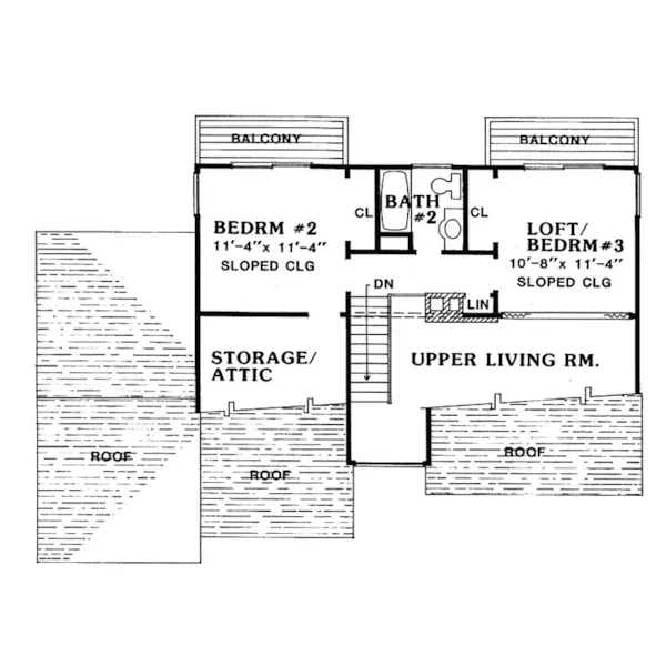 Cabin & Cottage House Plan Second Floor - Putnam Modern Mountain Home 016D-0067 - Shop House Plans and More