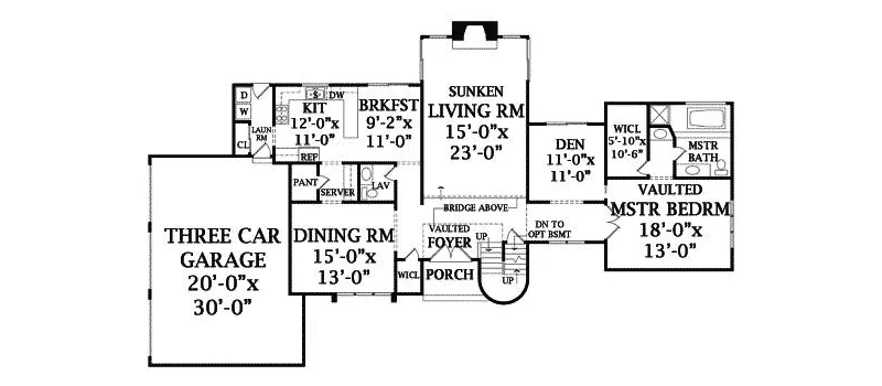 Contemporary House Plan First Floor - Rancho Mirage Contemporary Home 016D-0068 - Shop House Plans and More