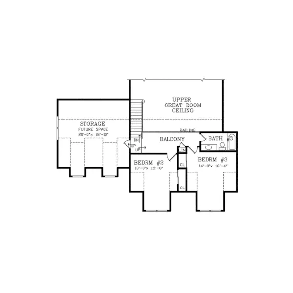 Traditional House Plan Second Floor - Hopeton Country Home 016D-0071 - Search House Plans and More