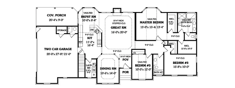 Ranch House Plan First Floor - Havermont Ranch Home 016D-0072 - Search House Plans and More