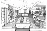Rustic House Plan Living Room Photo 01 - Brairwick Raised Vacation Home 016D-0078 - Search House Plans and More
