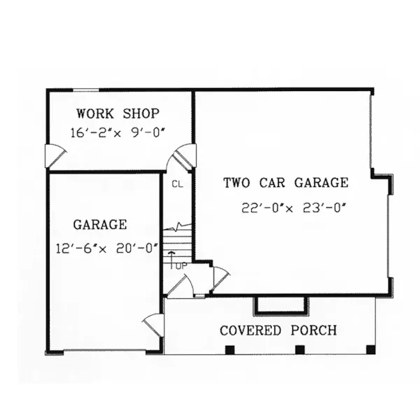 Cabin & Cottage House Plan Lower Level Floor - Brairwick Raised Vacation Home 016D-0078 - Search House Plans and More