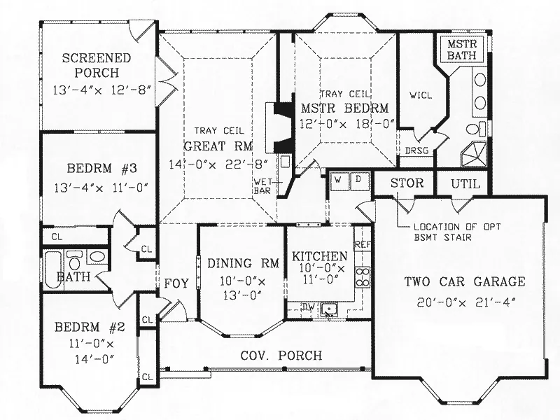 Country House Plan First Floor - Summerlane Southern Home 016D-0083 - Shop House Plans and More