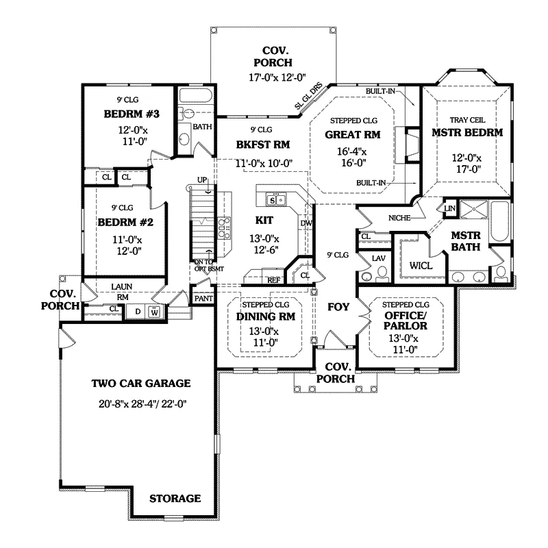 Traditional House Plan First Floor - Somersworth Traditional Home 016D-0084 - Shop House Plans and More