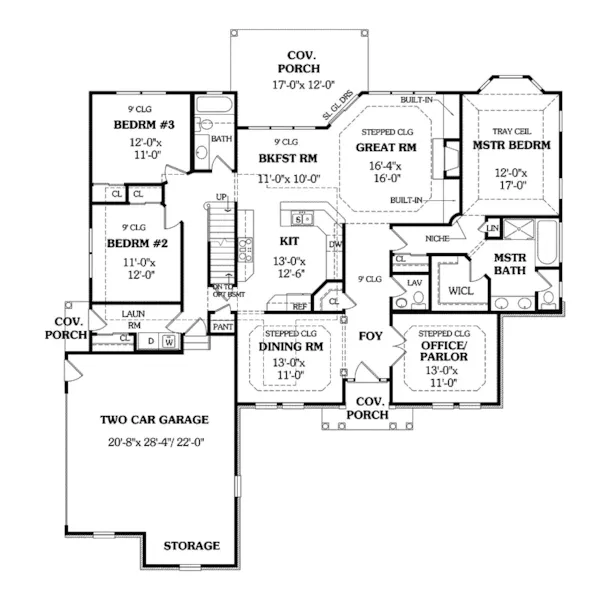 Traditional House Plan First Floor - Somersworth Traditional Home 016D-0084 - Shop House Plans and More