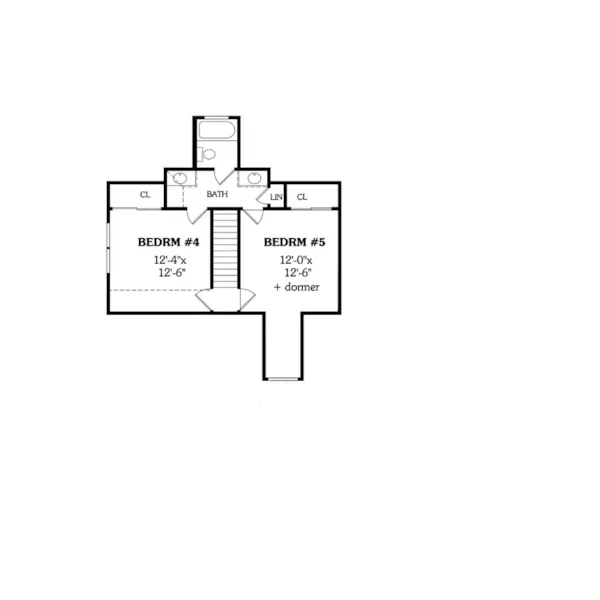 Traditional House Plan Second Floor - Somersworth Traditional Home 016D-0084 - Shop House Plans and More