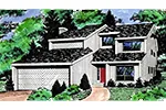 Contemporary House Plan Front Image of House - Delray Summit Contemporary Home 016D-0085 - Shop House Plans and More