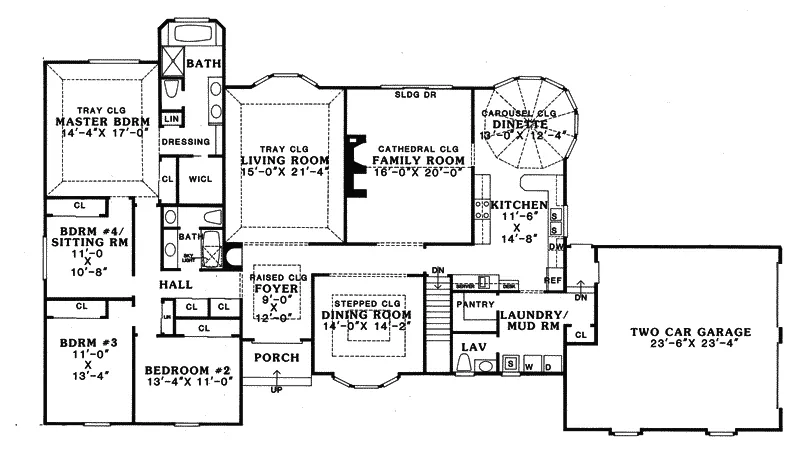 Country House Plan First Floor - Royalport Ranch Home 016D-0086 - Shop House Plans and More