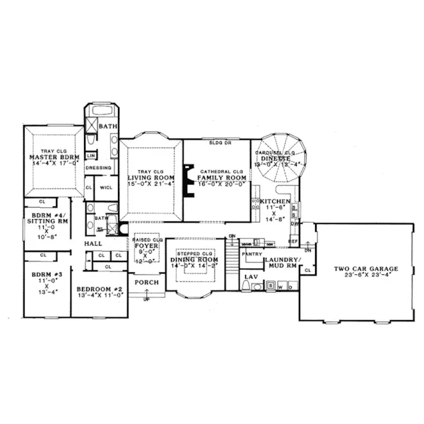 Country House Plan First Floor - Royalport Ranch Home 016D-0086 - Shop House Plans and More