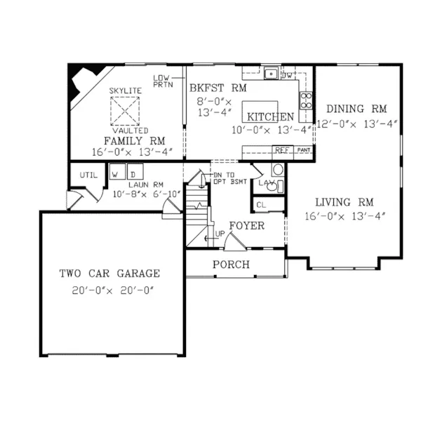 Country House Plan First Floor - Sunningview Traditional Home 016D-0088 - Shop House Plans and More