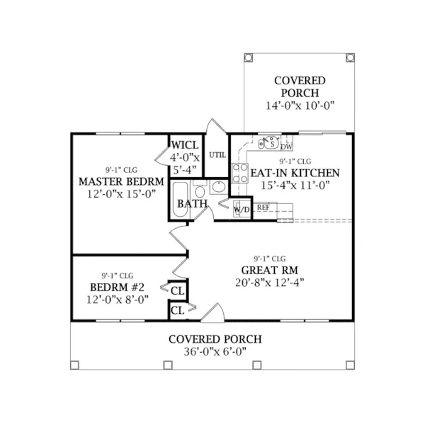 Country House Plan First Floor - Canterford Vacation Home 016D-0091 - Search House Plans and More