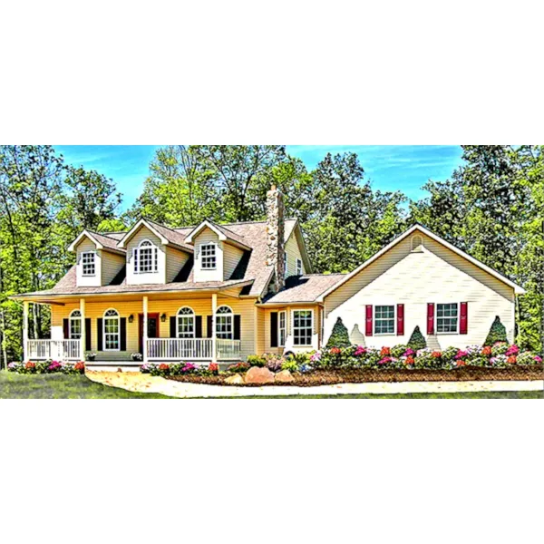 Southern House Plan Front of Home - Easton Lake Country Home 016D-0092 - Search House Plans and More