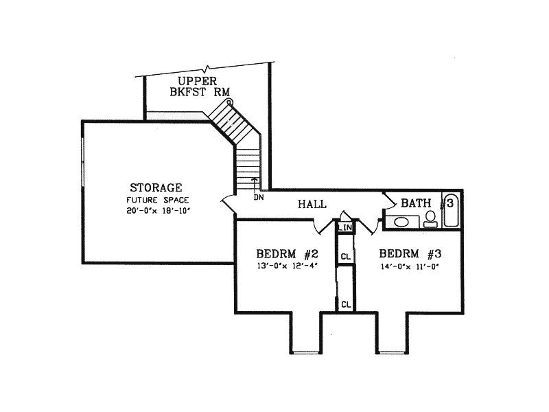 Farmhouse Plan Second Floor - Bearington Country Style Home 016D-0095 - Search House Plans and More
