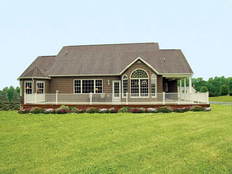 Farmhouse Plan Rear Photo 01 - Bearington Country Style Home 016D-0095 - Search House Plans and More