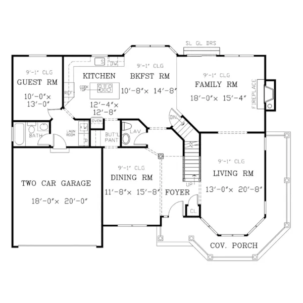 Traditional House Plan First Floor - Helena Victorian Style Home 016D-0103 - Search House Plans and More