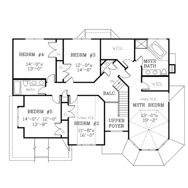 Traditional House Plan Second Floor - Helena Victorian Style Home 016D-0103 - Search House Plans and More