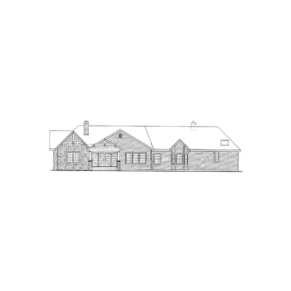 Country House Plan Rear Elevation - Greensboro Craftsman Home 016D-0105 - Search House Plans and More