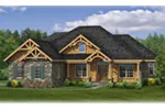 Ranch House Plan Front of House 016D-0106