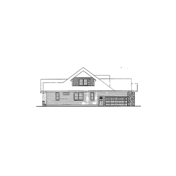 Ranch House Plan Left Elevation - Sturbridge Hill Ranch Home 016D-0106 - Shop House Plans and More