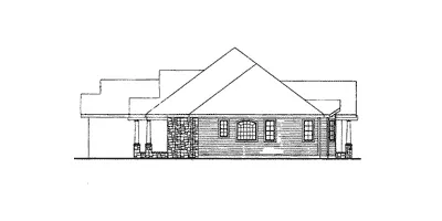 Ranch House Plan Right Elevation - Sturbridge Hill Ranch Home 016D-0106 - Shop House Plans and More