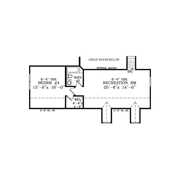 Southern House Plan Second Floor - Richmond Creek Country Home 016D-0110 - Shop House Plans and More