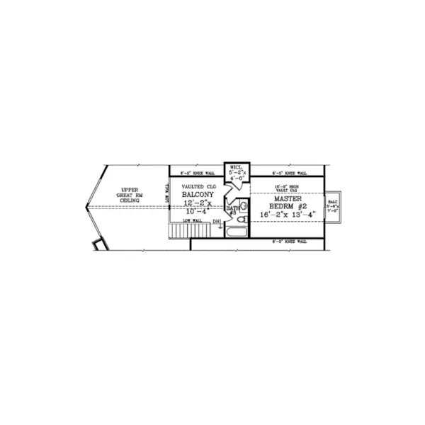 Waterfront House Plan Second Floor - Glencoe Summit A-Frame Home 016D-0113 - Search House Plans and More