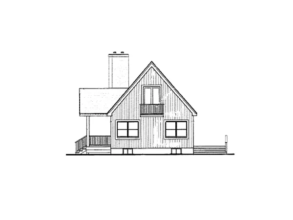 Rustic House Plan Rear Elevation - Glencoe Summit A-Frame Home 016D-0113 - Search House Plans and More