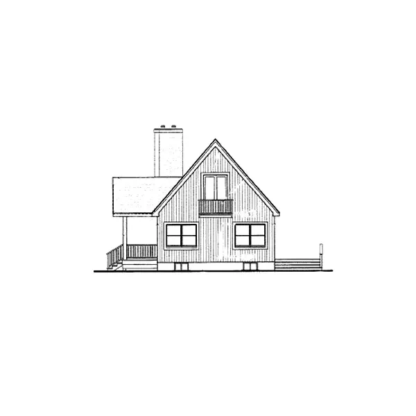 Waterfront House Plan Rear Elevation - Glencoe Summit A-Frame Home 016D-0113 - Search House Plans and More