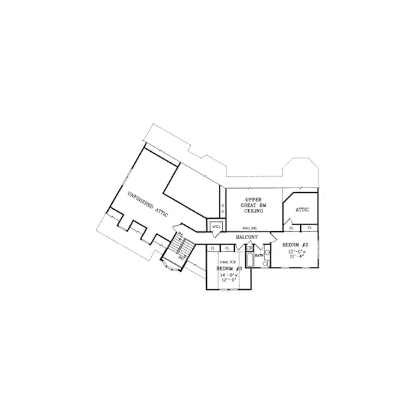 Country House Plan Second Floor - Banning Country Home 016D-0114 - Search House Plans and More