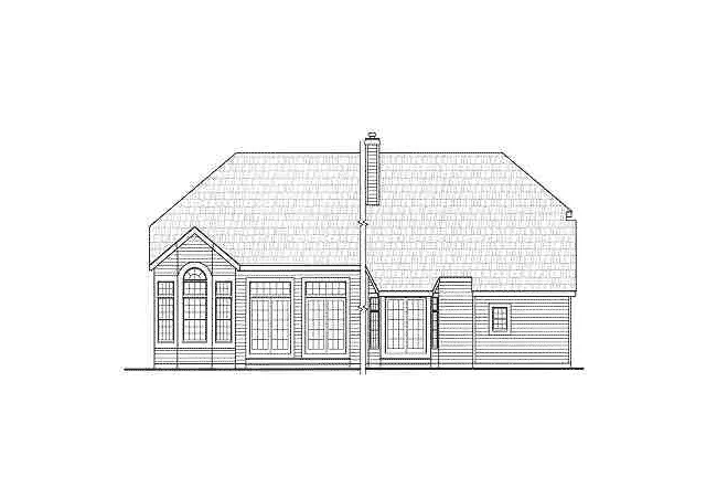 Country House Plan Rear Elevation - Banning Country Home 016D-0114 - Search House Plans and More