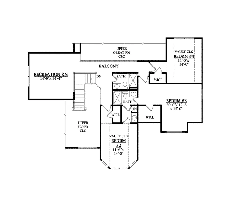 Traditional House Plan Second Floor - Dutton Manor Luxury Home 016S-0002 - Search House Plans and More