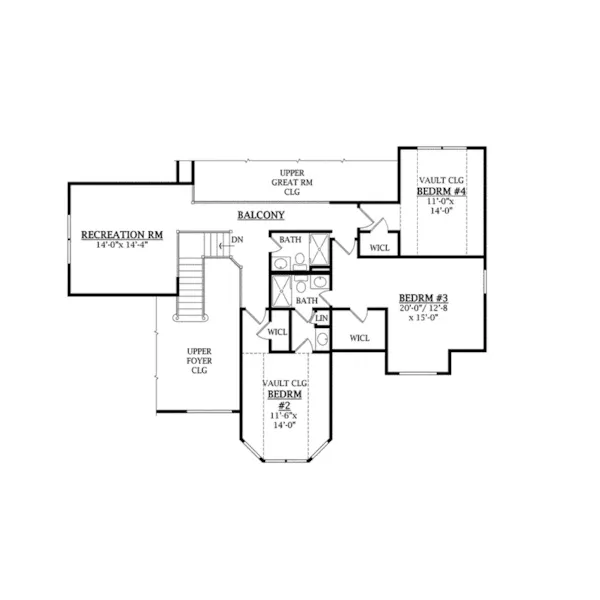 Traditional House Plan Second Floor - Dutton Manor Luxury Home 016S-0002 - Search House Plans and More