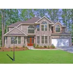 Brick Two-Story With Dramatic Double Bay Window