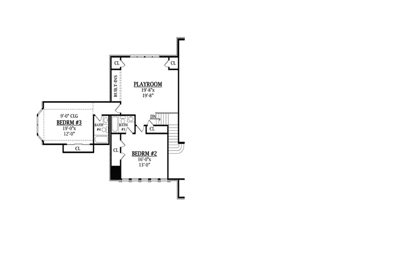 English Cottage House Plan Second Floor - Blaine Point English Style Home 016S-0004 - Search House Plans and More