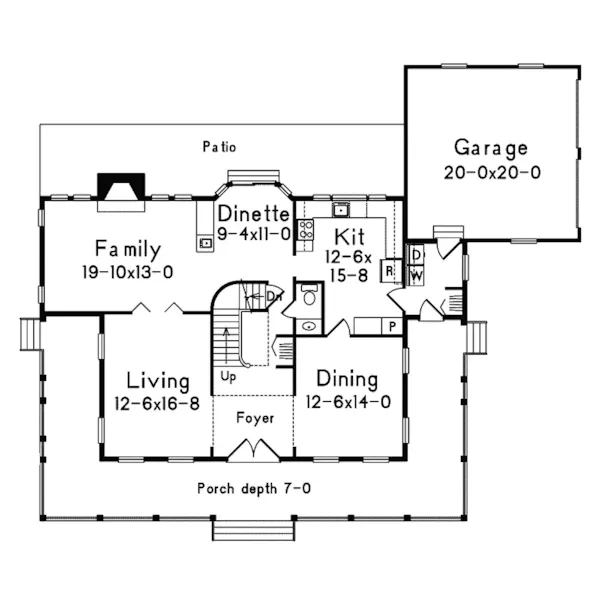 Luxury House Plan First Floor - Ellie Victorian Farmhouse 017D-0006 - Search House Plans and More