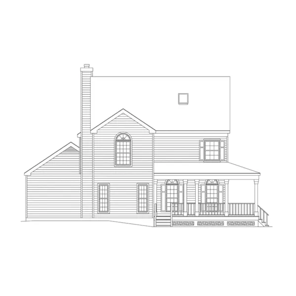 Luxury House Plan Left Elevation - Ellie Victorian Farmhouse 017D-0006 - Search House Plans and More