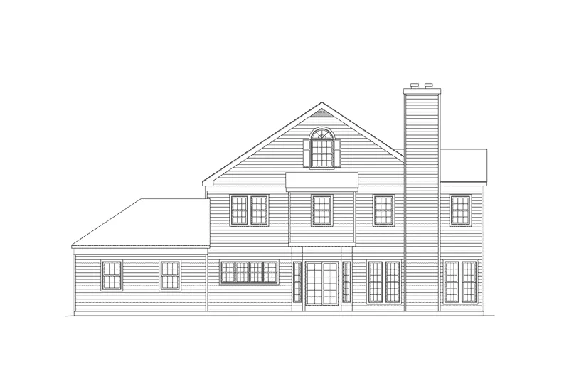 Lowcountry House Plan Rear Elevation - Ellie Victorian Farmhouse 017D-0006 - Search House Plans and More