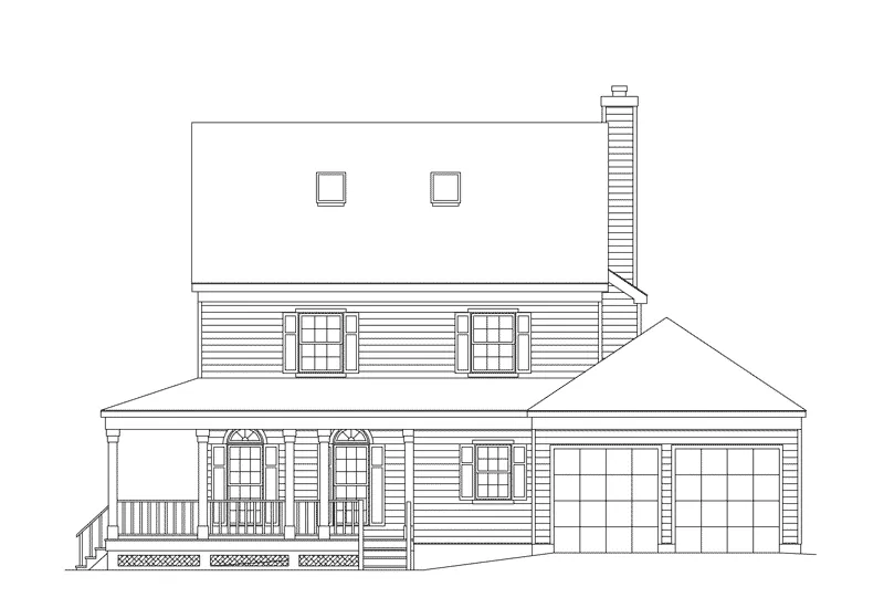 Lowcountry House Plan Right Elevation - Ellie Victorian Farmhouse 017D-0006 - Search House Plans and More