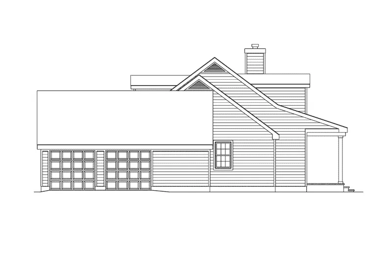 Country House Plan Left Elevation - Sabrina Cape Cod Style Home 017D-0007 - Shop House Plans and More