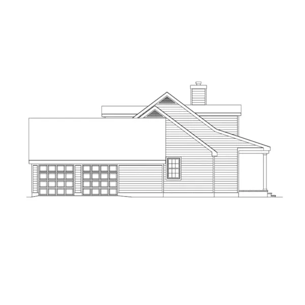 Southern House Plan Left Elevation - Sabrina Cape Cod Style Home 017D-0007 - Shop House Plans and More