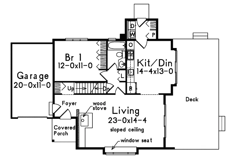 Saltbox House Plan First Floor - Lena Contemporary Home 017D-0009 - Shop House Plans and More