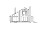 Saltbox House Plan Right Elevation - Lena Contemporary Home 017D-0009 - Shop House Plans and More