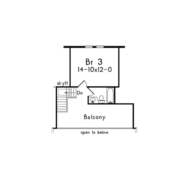 Contemporary House Plan Second Floor - Iris A-Frame Lake Home 017D-0010 - Search House Plans and More