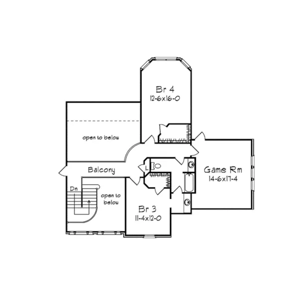 European House Plan Second Floor - Canterbury European Home 018D-0001 - Search House Plans and More