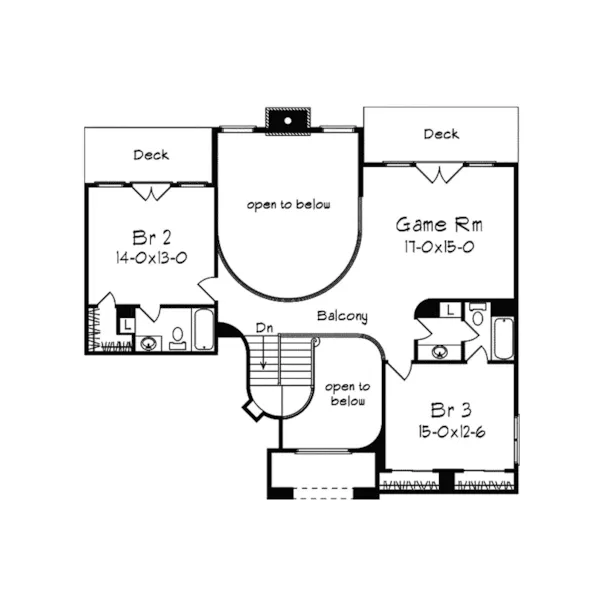 European House Plan Second Floor - Brookhaven Hill European Home 018D-0002 - Search House Plans and More