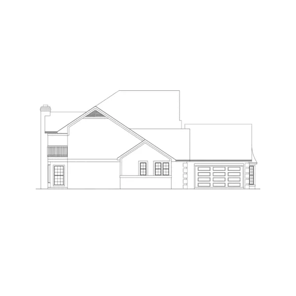 European House Plan Left Elevation - Brookhaven Hill European Home 018D-0002 - Search House Plans and More