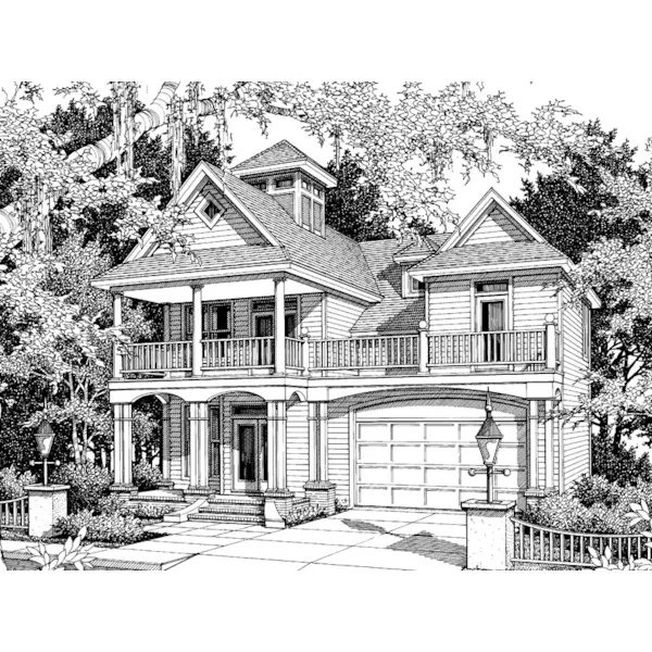 Traditional House Plan Front Image of House - Sweetcrest Craftsman Home 018D-0004 - Shop House Plans and More